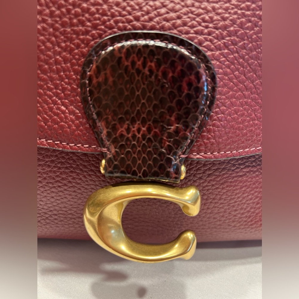 Coach red soft leather shoulder or crossbody bag